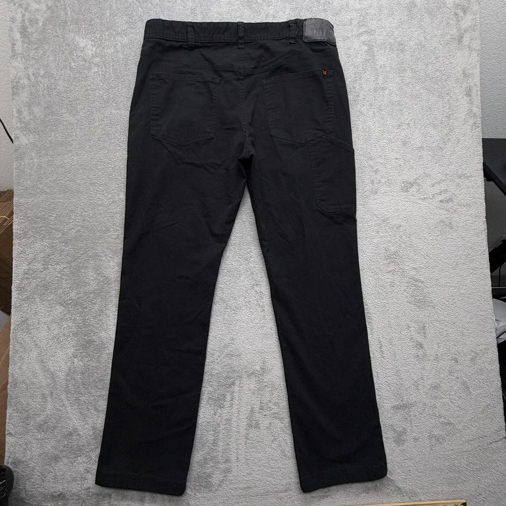 Eddie Bauer Pants Mens Measured 38x32 Black Cargo Canvas Utility Pant Stretch